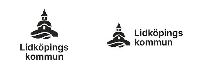 Lidköpings kommuns logotyp svart