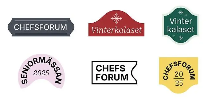 Etiketter för återkommande event.