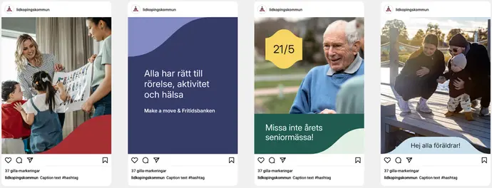 Exempel på inlägg i sociala medier
